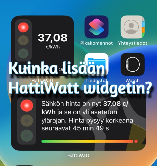 Vinkkejä miten saat HattiWatt widgetit näytöillesi